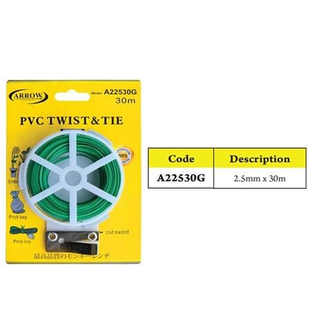 ARROW GREEN PVC COATED TWIST&TIE OTHER DECORATIVE (2.5MMX30M)