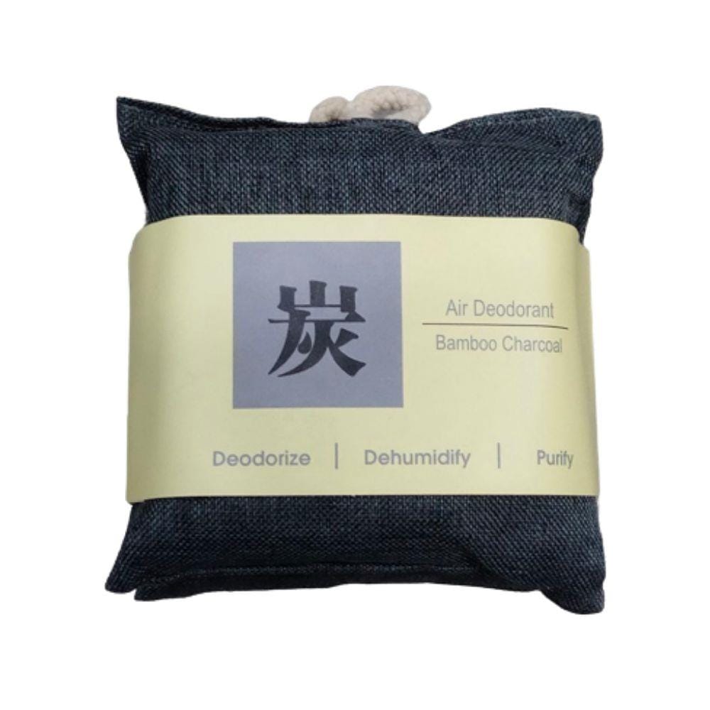 HOME+ BAMMBOO CHARCOAL SACHET WITH STRING 85G X 2 DARK GREY