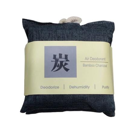 HOME+ BAMMBOO CHARCOAL SACHET WITH STRING 85G X 2 DARK GREY