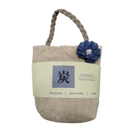 HOME+ BAMBOO CHARCOAL SACHET WITH STRING 120G BROWN