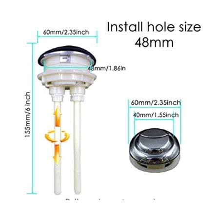 WATERTEC TOILET HANDLE SINGLE FLUSH 38MMFMS-FV0050