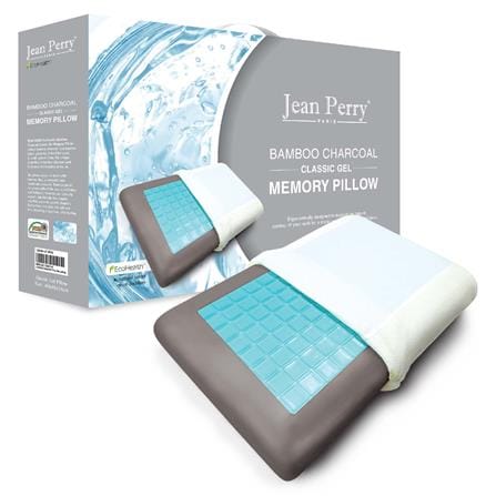 JEAN PERRY HEALTHY PILLOW BAMBOO CHARCOAL GEL CLASSIC MEMORY 60X40 WHITE