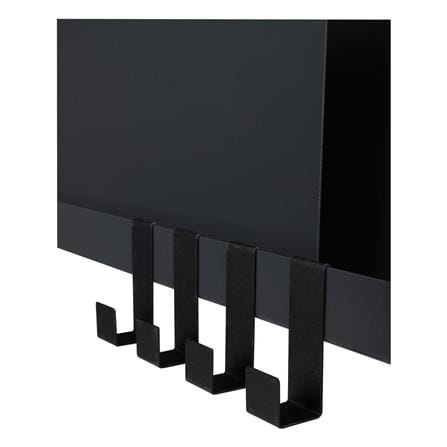 WALL SHELF WITH 4 HOOKS STACKO 60X10X16CM GREY