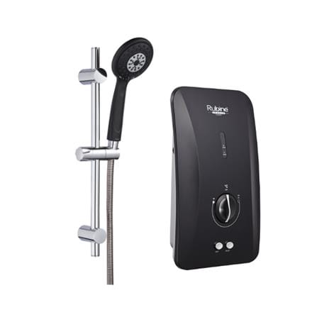 RUBINE SHOWER HEATER NON PUMP WITH HAND SHOWER FS390N-BCB CARBON BLACK (BLACK SHOWER ACCESSORIES SET)