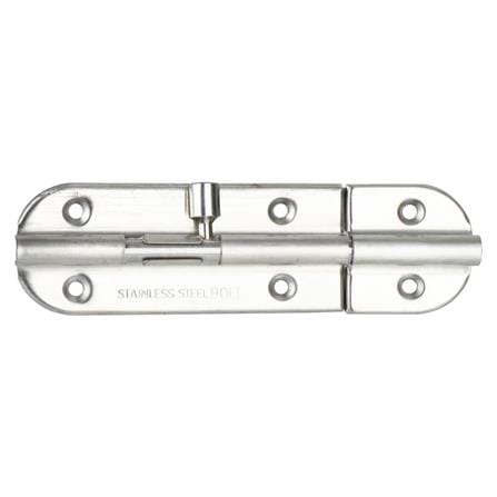 DOOR BOLT FITT 4IN STAINLESS STEEL 4EA/PACK