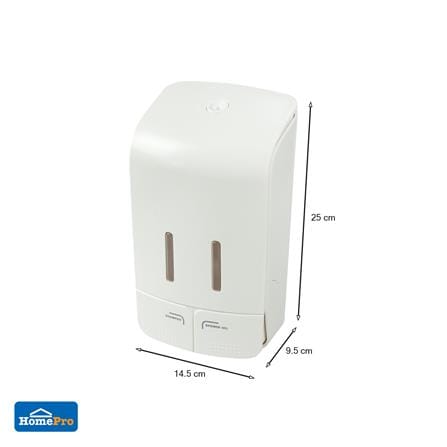 MOYA WALL-MOUNTED DOUBLE SOAP DISPENSER MOYA MS 054 WHITE