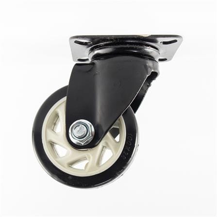 SWIVEL PLATE CASTER WHEEL FITT 622100 4" BLACK