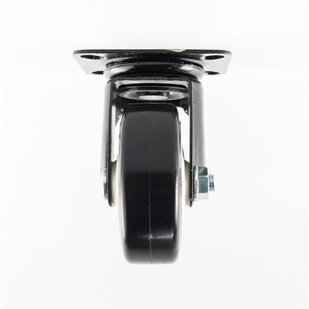 SWIVEL PLATE CASTER WHEEL FITT 622100 4" BLACK