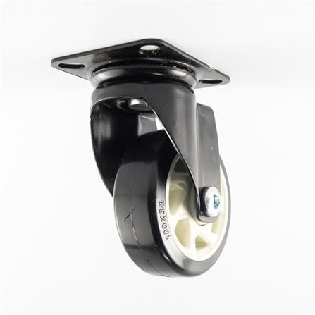 SWIVEL PLATE CASTER WHEEL FITT 622100 4" BLACK