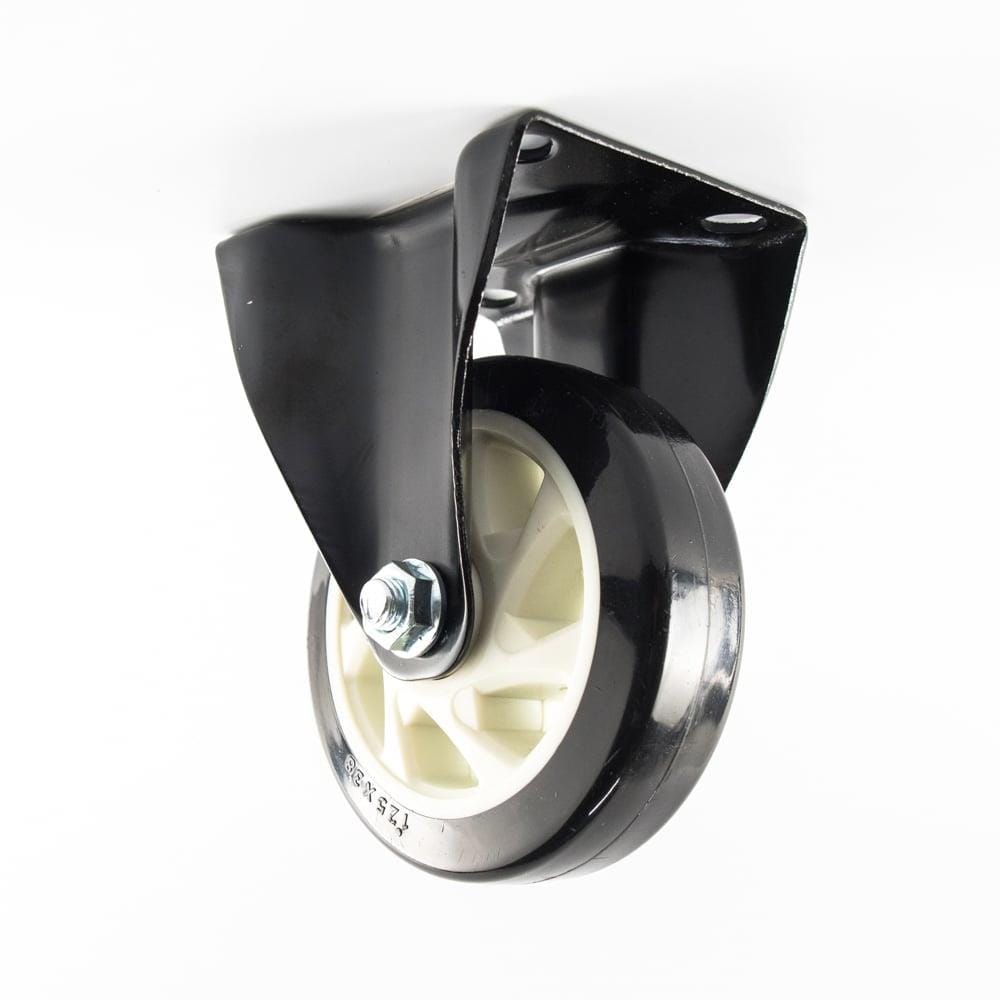 FIXED PLATE CASTER WHEEL FITT 623125 5" BLACK