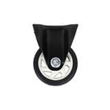 FIXED PLATE CASTER WHEEL FITT 623100 4" BLACK