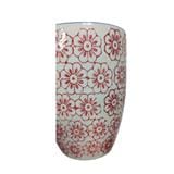 PAINTED CERAMIC CUP-FLOWERS HG25