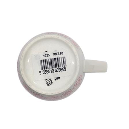 PAINTED CERAMIC CUP-FLOWERS HG25