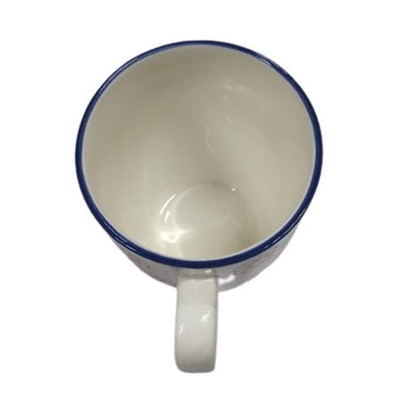 PAINTED CERAMIC CUP-FLOWERS HG25