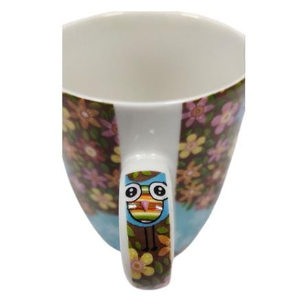 PAINTED CERAMIC CUP-SPIRAL HG24