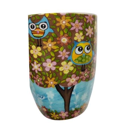 PAINTED CERAMIC CUP-SPIRAL HG24