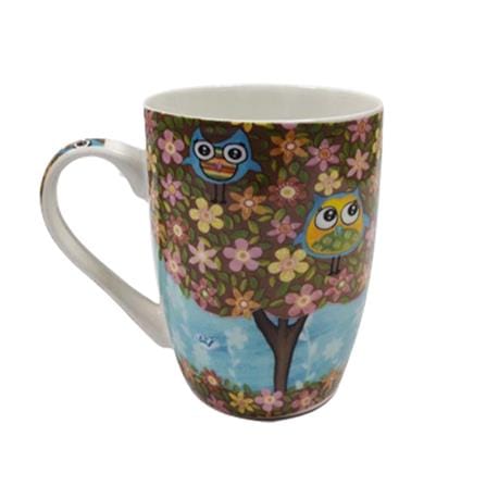 PAINTED CERAMIC CUP-SPIRAL HG24