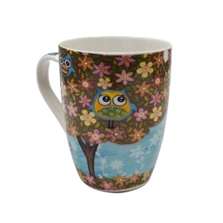 PAINTED CERAMIC CUP-SPIRAL HG24