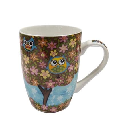 PAINTED CERAMIC CUP-SPIRAL HG24