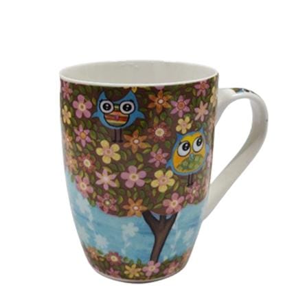 PAINTED CERAMIC CUP-SPIRAL HG24