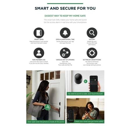 OVAL HOME SMART DIGITAL LOCK IG720 BLACK