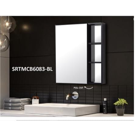 SORENTO CABINET MIRROR SRTMCB6083-BLACK (H70XW11XD60 CM)