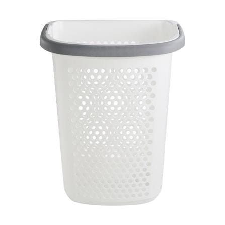 LAUNDRY BASKET WITH CASTERS PLIM BK-137-3 WHITE/GRAY