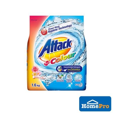 ATTACK POWDER DETERGENT PLUS COLOUR 1.6KG AROMA FRESH