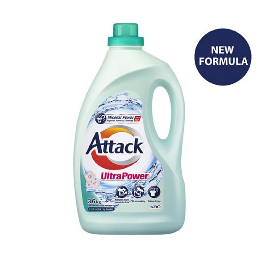 ATTACK LIQUID DETERGENT ULTRAPOWER 3.6KG AROMATIC FLORAL