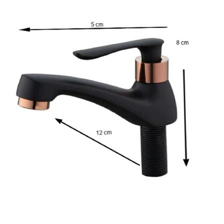 CABANA BASIN FAUCET CB2830-BL BLACK AND ROSE GOLD H8XW5XD12 CM