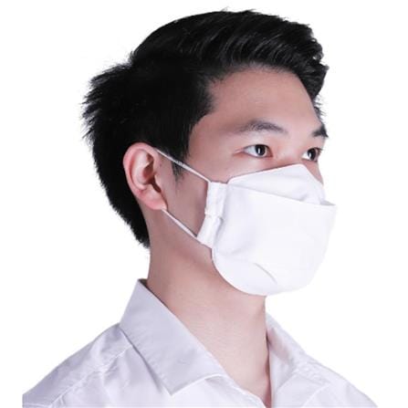 FITT FACE MASK PM 2.5 ADULT WATER REPELLANT WHITE