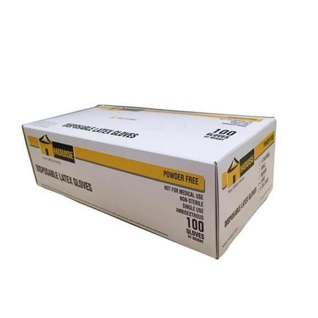JH DISPOSABLE LATEX GLOVES LARGE 100 EACH GREEN