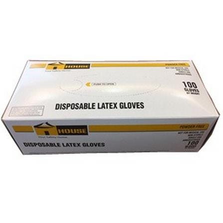JH DISPOSABLE LATEX GLOVES LARGE 100 EACH GREEN
