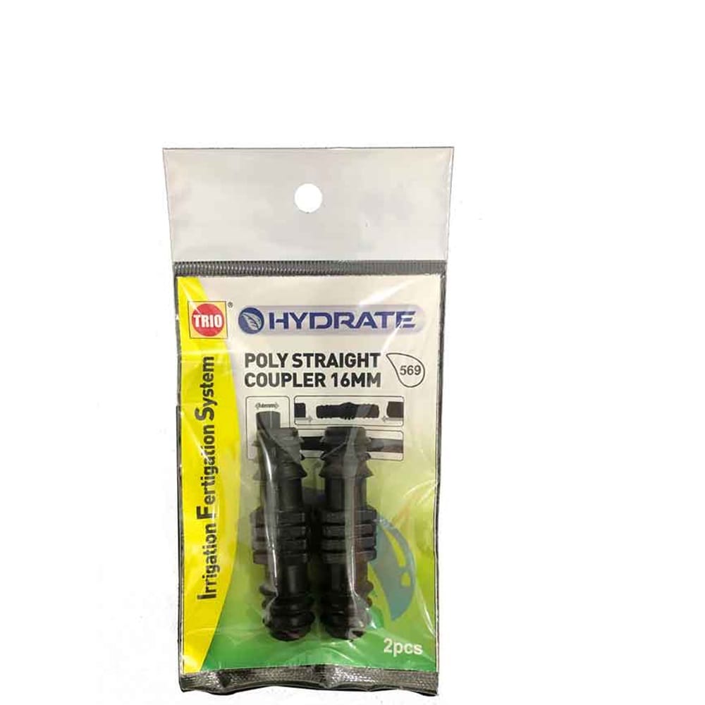 TRIO HYDRATE POLY STRAIGHT COUPLER  2PCS