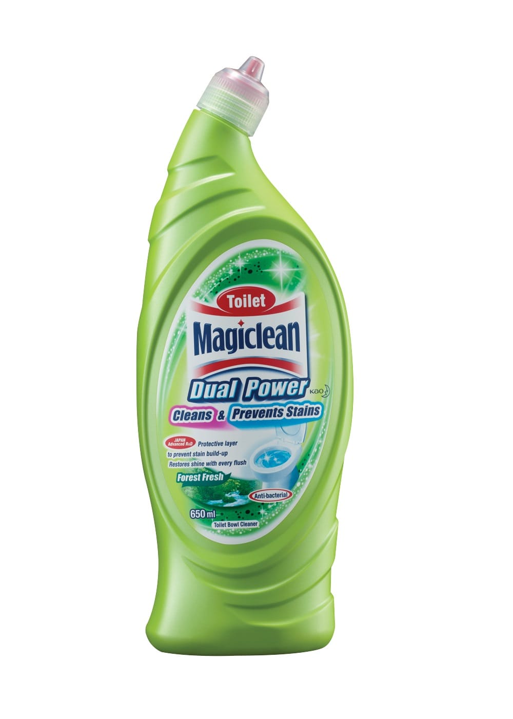 MAGICLEAN TOILET BOWL CLEANER DUAL POWER 650ML FOREST