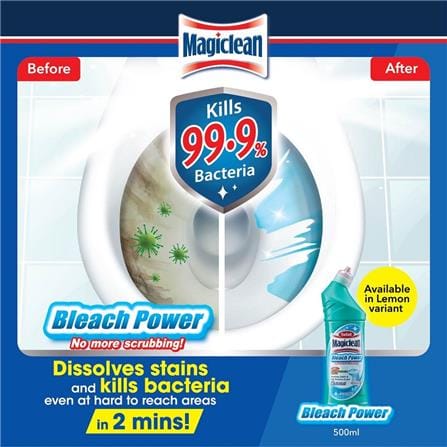 MAGICLEAN TOILET BLEACH 500ML REGULAR