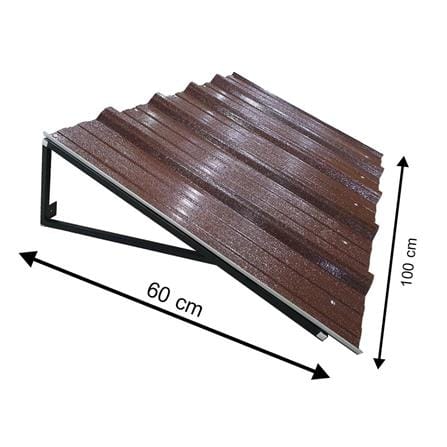 UPVC AWNING WITH STEEL FRAME S.D.BRILLIANT 60X100CM BROWN