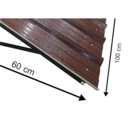 UPVC AWNING WITH STEEL FRAME S.D.BRILLIANT 60X100CM BROWN