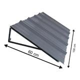 UPVC AWNING WITH STEEL FRAME S.D.BRILLIANT 60X100CM GREY