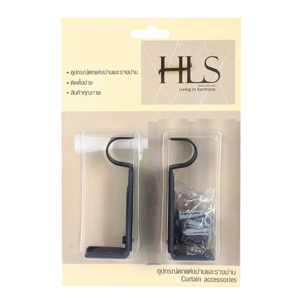BRACKET HOME LIVING STYLE STEEL 19MM BLACK