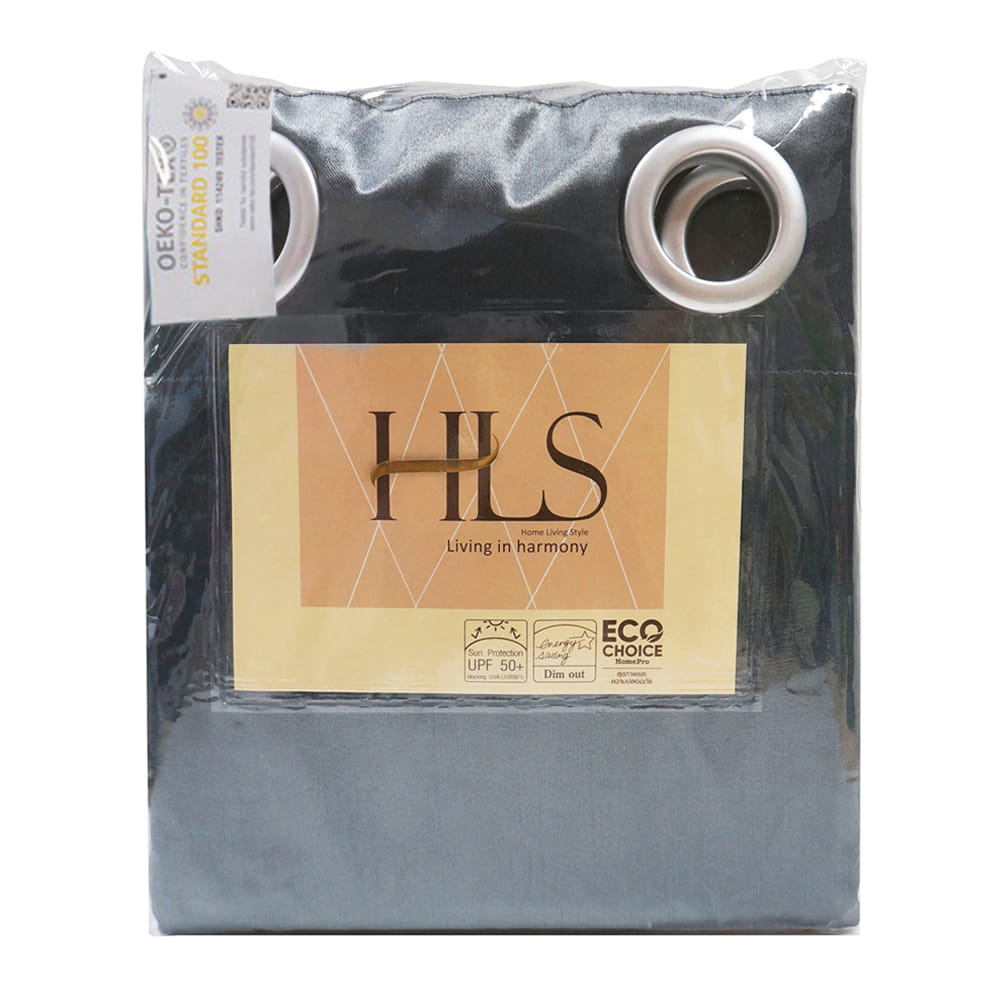HLS CURTAIN EYELET LIANA UV 130X280 GRAY