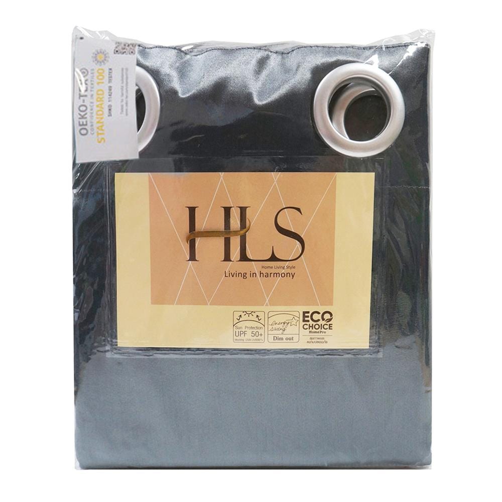 HLS CURTAIN EYELET LIANA UV 130X280 GRAY