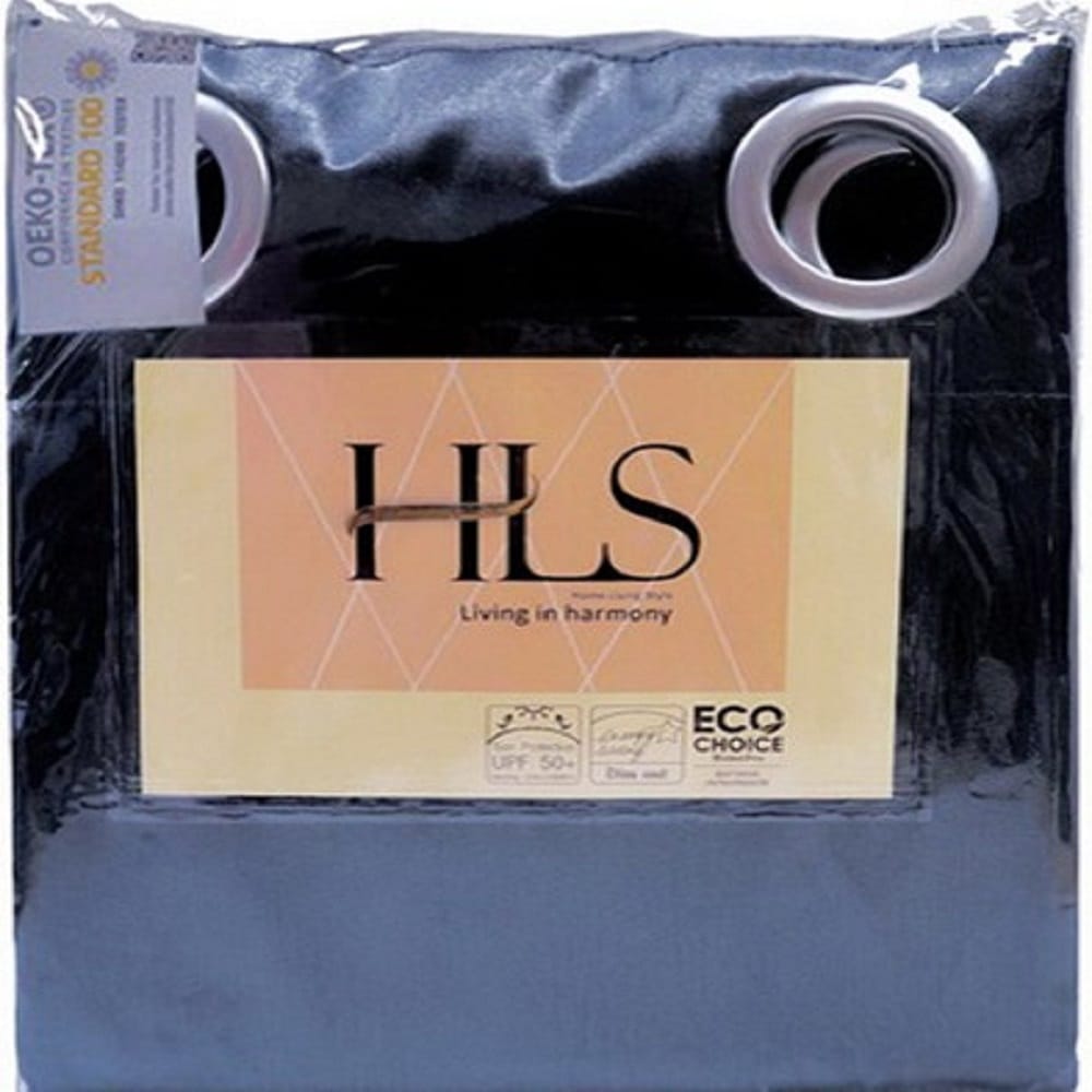 HLS LIANA UV EYELET CURTAIN130x250 NAVY