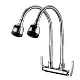 LIVINOX SINK FAUCET DOUBLE FLEXI SPRAYER SPOUT LT-AM232DF BRASS CHROME (WDCCX/E)