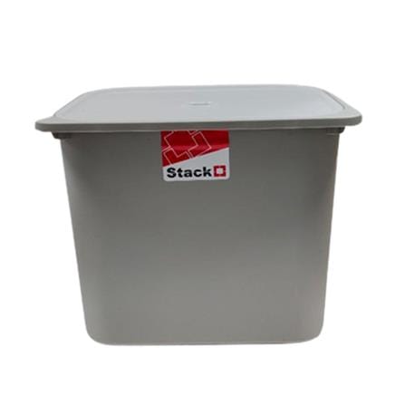 STORAGE BOX WITH LID STACKO 2011C 43X33X34CM GRAY