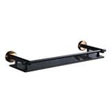 SORENTO GLASS SHELF 1 TIER SRT7907-RG BLACK H5XW50XD13CM