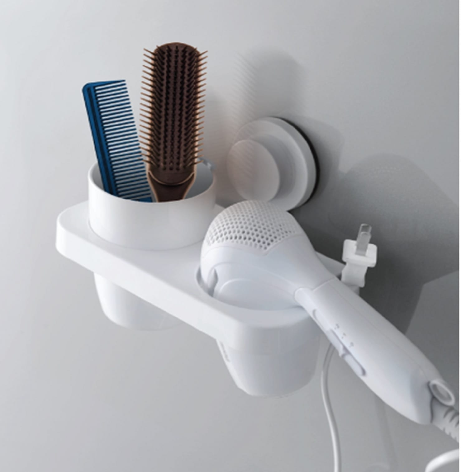 VACUUM HAIR DRYER HOLDER WSP BA-2071 WHITE