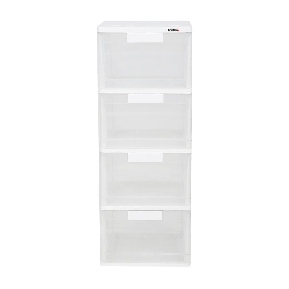 4 DRAWER STACKO MAX(M) 40X46X104CM CLEAR