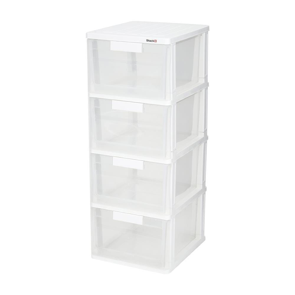 4 DRAWER STACKO MAX(M) 40X46X104CM CLEAR