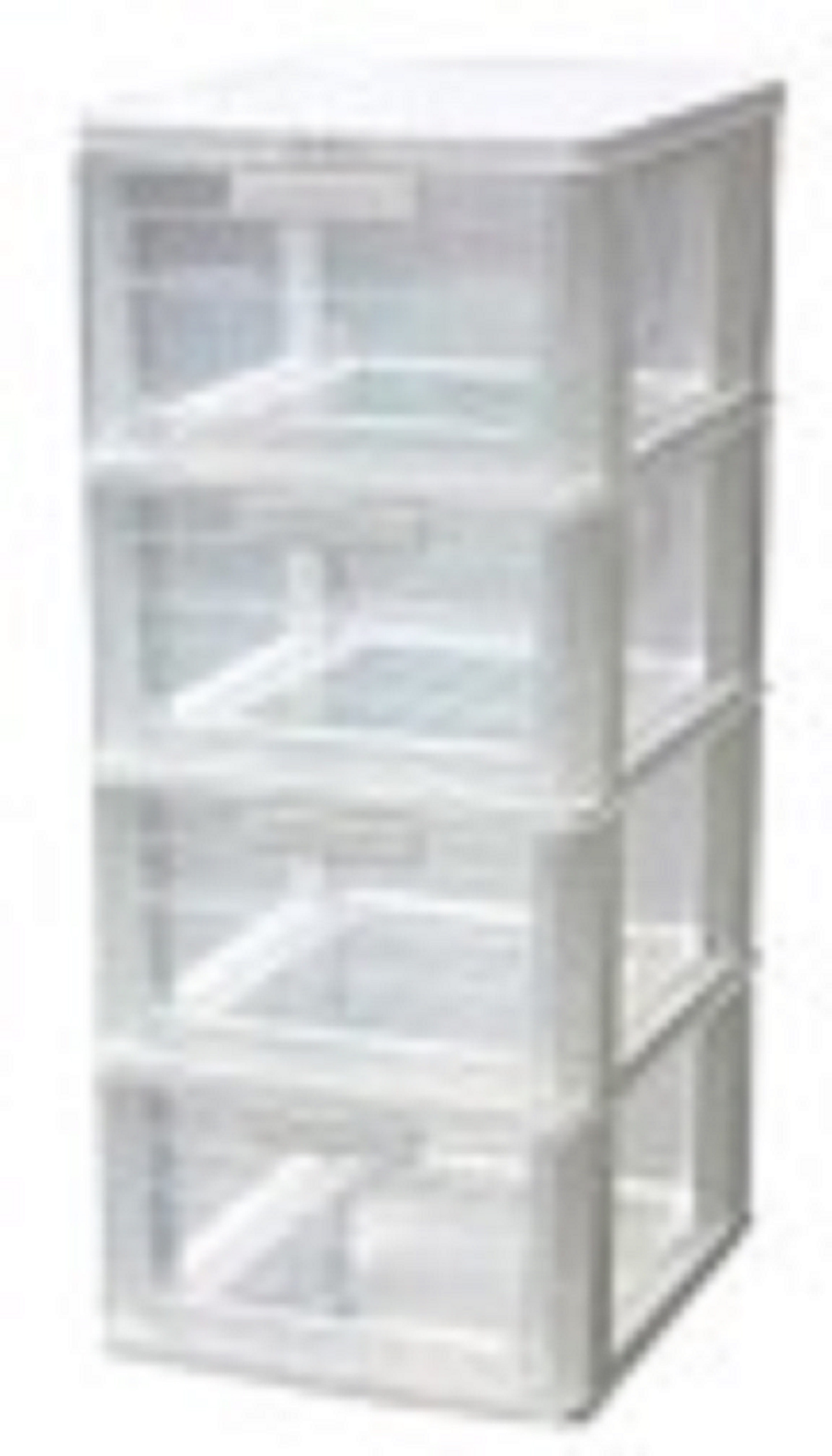 4 DRAWER STACKO MAX(M) 40X46X104CM CLEAR
